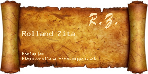 Rolland Zita névjegykártya